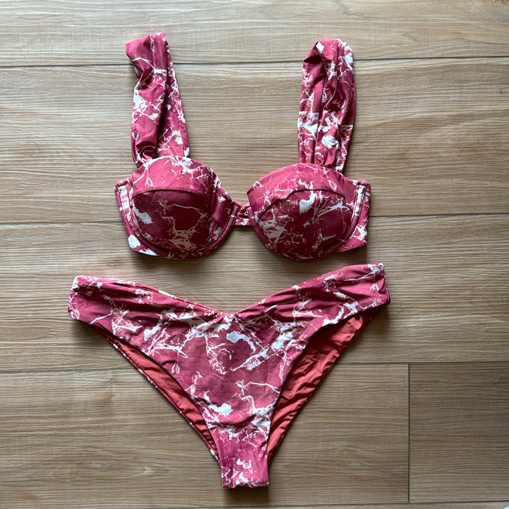 WeWoreWhat marble bikini